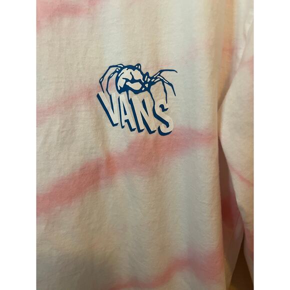 VANS MENS LONG SLEEVE CREW NECK TSHIRT PINK BLUE SND WHITE SIZE M - Picture 9 of 11